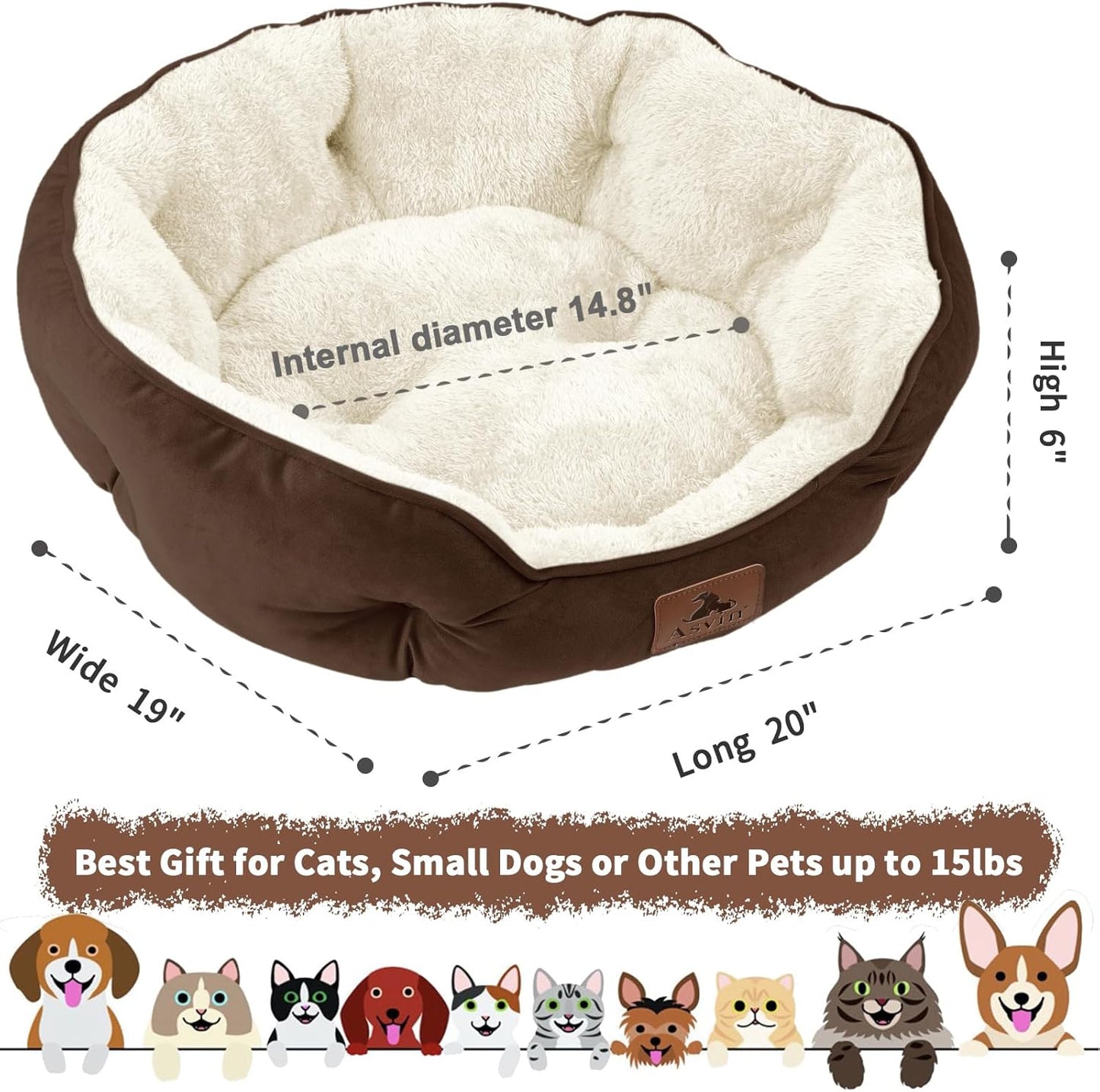 Water-Resistant Small Pet Bed